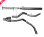 764 -  Flo-Pro 5-inch Down Pipe Back Dual Exhaust - Aluminized No Muffler - GM 2011-2015 EC-CC/SB-LB