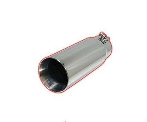 ST541NS - Flo-Pro Exhaust Tip 4-inch - 7-inch x 12-inch Double Wall Slant - Polished Stainless