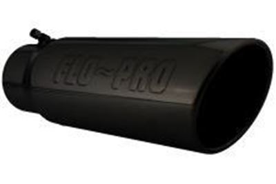 5615FBK - Flo-Pro Exhaust Tip 5-inch - 6-inch x 15-inch - Stamped Powder Coated Black