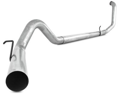 S6200SLM - MBRP's 4-inch Turbo Back SLM Series Exhaust System for your 1999-2003 Ford Powerstroke 7.3L F250/F350 diesel pickup. Made from 16 gauge T409 Stainless Steel, this free-flow kit does not come with a muffler or exhaust tip.
