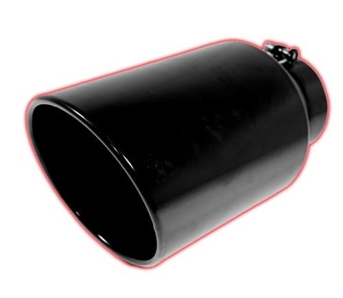406012RACBX - Flo-Pro Exhaust Tip 4-inch - 6-inch x 12-inch - Powder Coated Black