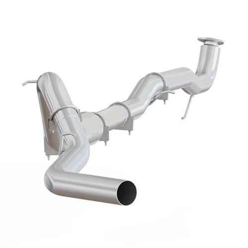 C6049 - MBRP 5-inch Down Pipe Back Performance Series Exhaust System for 2015.5-2016 GMC Chevy Duramax 6.6L LML diesels with 3-bolt flange down pipes.