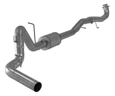 SS880 - FloPro 4-inch Down Pipe Exhaust Kit - Stainless with Muffler - for your 2017 GMC/Chevy Duramax 6.6L