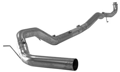 887NM - FloPro 4-inch Down Pipe Back Exhaust - Aluminized No Muffler - GM 2017 CAB & CHASSIS
