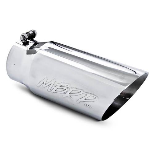 MBRP T5142 3.5 O.D 2.5 Inlet 16 Length T304 Stainless Steel Angled Cut Rolled Exhaust Tip