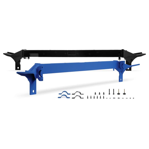 MMUS-F2D-08 - Mishimoto's Upper Support Bar for 2008-2010 Ford Powerstroke 6.4L F250-F550 trucks - Available in either  Stealth Black or Wrinkle Blue Powder Coat finish