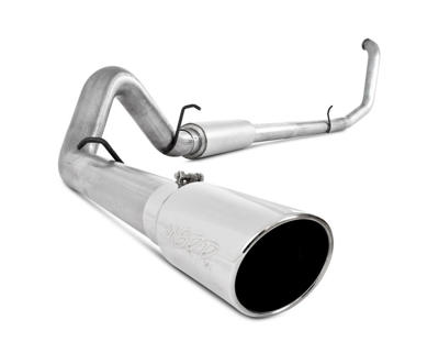 S6204409 - MBRP 4-inch Turbo Back Exhaust - Stainless WM/WT Ford 1999-2003 Excursion 7.3L