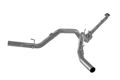 Image de Flo-Pro 4" Down Pipe Back Dual Exhaust - Stainless  Ford 6.7L Powerstroke 2011-2019 Auto Trans