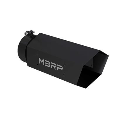 Image de MBRP HEX Exhaust Tip - 5" - 6" x 16" Black Coated w SS logo