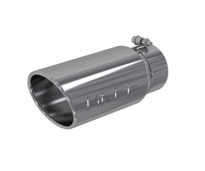 Image de MBRP Exhaust Tip - 4" x 5" x 12" Angled Rolled End Polished Stainless