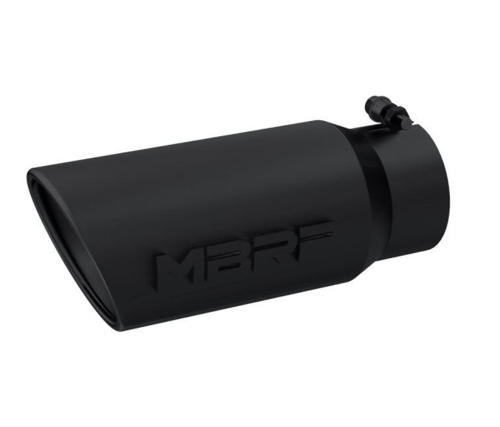 Image de MBRP Exhaust Tip 4" - 5" x 12" Angled Rolled End Black Finish