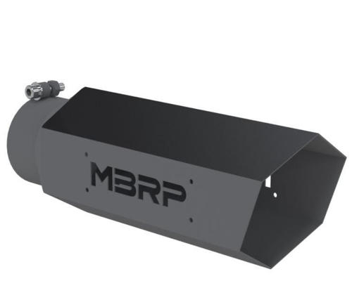 Picture of MBRP HEX Exhaust Tip - 4" - 5" x 16" Black Coated wo SS logo