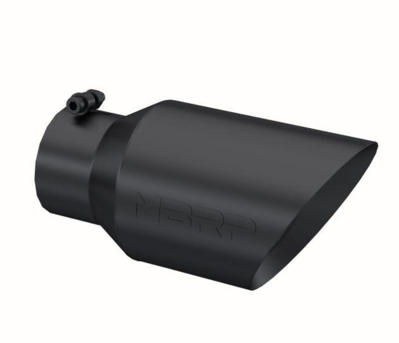 Image de MBRP Exhaust Tip 4" - 6" x 12" Angled Dual Wall Black Finish
