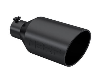 Image de MBRP Exhaust Tip 4" - 8" x 18" Angled Rolled End Black Finish