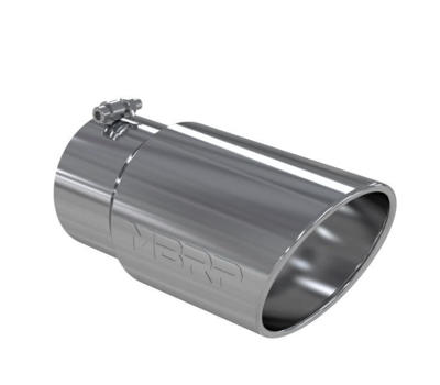 Image de MBRP Exhaust Tip - 5" x 6" x 12" Angled Rolled End Polished Stainless