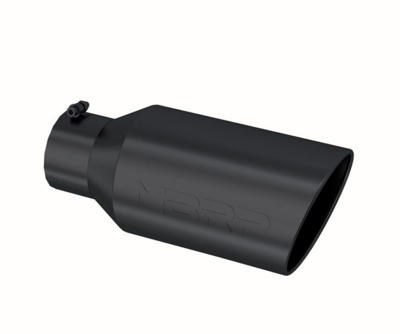 Image de MBRP Exhaust Tip 5" - 8" x 18" Angled Rolled End Black Finish