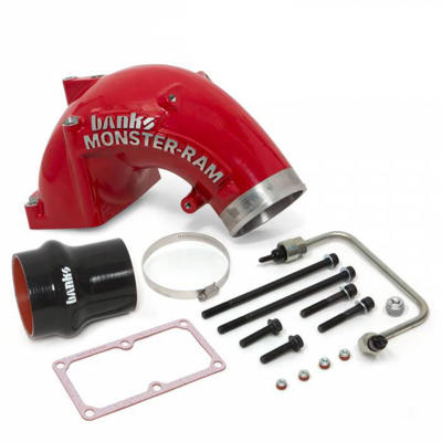 Picture of Banks Power 4" Monster Intake System w/ Fuel Line - Dodge 6.7L Cummins 2007.5-2018 - Red