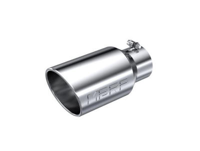 Picture of MBRP Exhaust Tip - 4" x 6" x 12" Angled Rolled End Polished Stainless