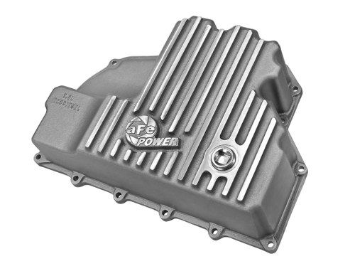 Picture of AFE Power Street Series Engine Oil Pan Raw w/ Machined Fins - Dodge 3.0L EcoDiesel 4WD 2014-2018