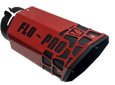 Image de Flo-Pro Exhaust Tip - 4" - 6" x 12" Octagon - Red Overlay