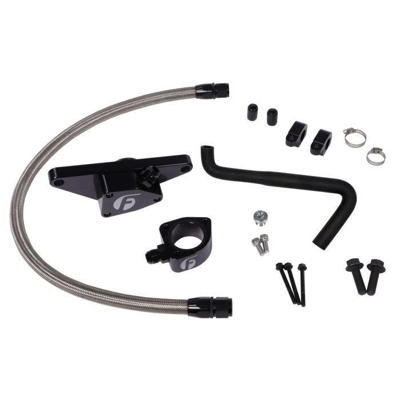 Picture of Fleece Performance Coolant Bypass Kit - Dodge Cummins 2006-2007 5.9L Automatic Transmission - w/ Stainless Steel Braided Line