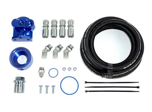 Picture of PacBrake Universal Oil Filter Relocation Kit -1 inch x 16 UN Filter Threads - Cummins Engines